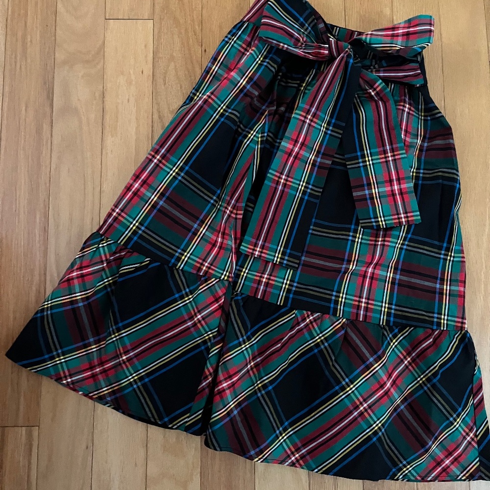 J Crew Holiday Plaid skirt